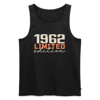 Jahrgang 1962 | Jahrgang 1962 Retro-Jubiläum - Männer Premium Bio Tank Top - Schwarz - Vorne - Michal (187cm)