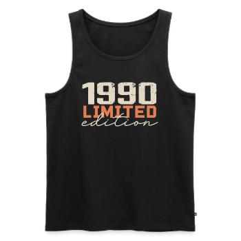 Né en 1990 | Vintage 1990 Anniversaire Rétro - Débardeur bio Premium Homme - noir - Devant - Michal (187cm)