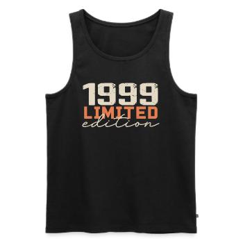 Né en 1999 | Vintage 1999 Anniversaire Rétro - Débardeur bio Premium Homme - noir - Devant - Michal (187cm)
