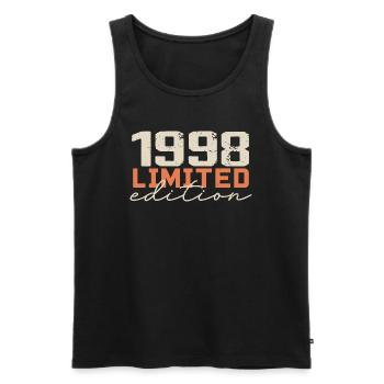 Né en 1998 | Vintage 1998 Anniversaire Rétro - Débardeur bio Premium Homme - noir - Devant - Michal (187cm)
