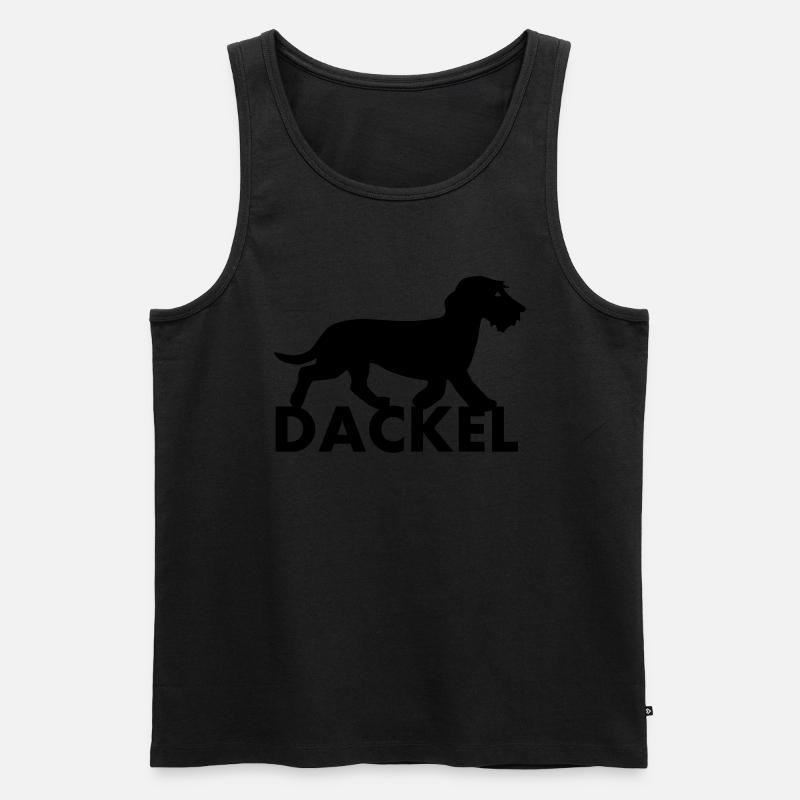 Dackel - Männer Premium Bio Tank Top - Schwarz