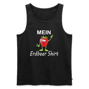 Design mein Erdbeer Shirt - Männer Premium Bio Tank Top - Schwarz - Vorne - Michal (187cm)