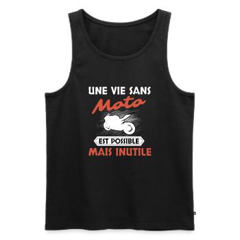 Moto - Débardeur bio Premium Homme - noir - Devant - Michal (187cm)