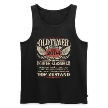 Oldtimer Baujahr 2004 Jahrgang Geburtstag Geschenk - Männer Premium Bio Tank Top - Schwarz - Vorne - Michal (187cm)