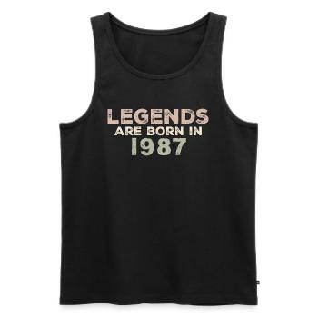 Légendes 1987 Vintage rétro anniversaire Original - Débardeur bio Premium Homme - noir - Devant - Michal (187cm)
