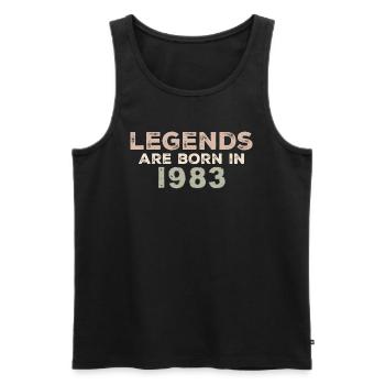 Légendes 1983 Vintage rétro anniversaire Original - Débardeur bio Premium Homme - noir - Devant - Michal (187cm)