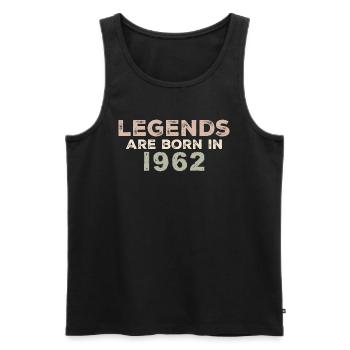 Légendes 1962 Vintage rétro anniversaire Original - Débardeur bio Premium Homme - noir - Devant - Michal (187cm)