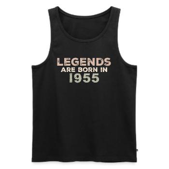 Légendes 1955 Vintage rétro anniversaire Original - Débardeur bio Premium Homme - noir - Devant - Michal (187cm)