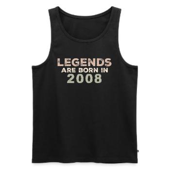 Légendes 2008 Vintage rétro anniversaire Original - Débardeur bio Premium Homme - noir - Devant - Michal (187cm)