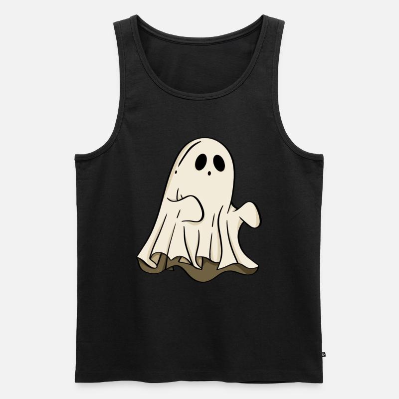 Geist Halloween - Männer Premium Bio Tank Top - Schwarz