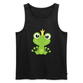 Froschkönig - Männer Premium Bio Tank Top - Schwarz - Vorne - Michal (187cm)