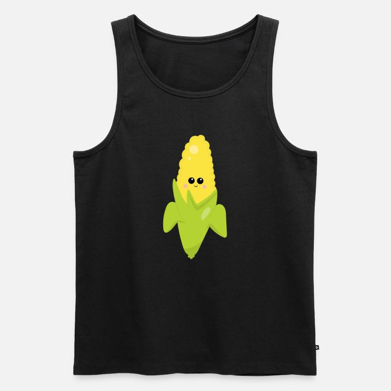Corn - Men's Premium Organic Tank Top - black