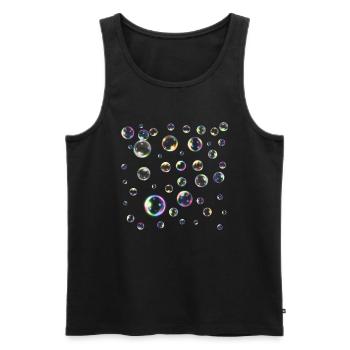 Seifenblasen - Männer Premium Bio Tank Top - Schwarz - Vorne - AI Model Male 178 light (178cm)