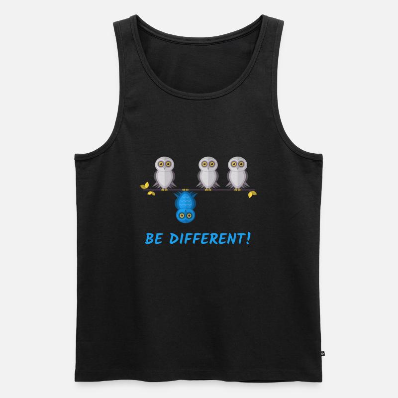 Be Different Owls Rebell Anarchy Unique - Débardeur bio Premium Homme - noir
