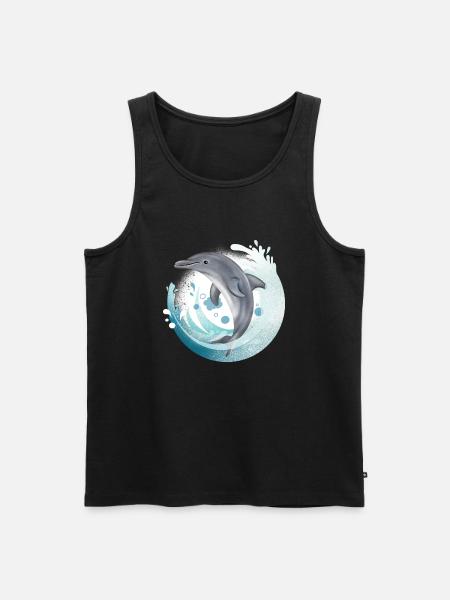 Tauch Dive Dolphin - Delfin - Men's Premium Organic Tank Top - black