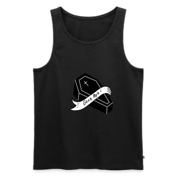 C5D69DFF C9CC 4A0C BAD2 2351975E2B3B - Männer Premium Bio Tank Top - Schwarz - Vorne - Michal (187cm)