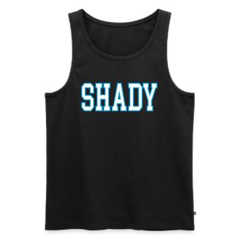 shady - Männer Premium Bio Tank Top - Schwarz - Vorne - AI Model Male 178 light (178cm)