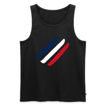 France Flag - Men's Premium Organic Tank Top - black - Front - AI Model Male 178 light (178cm)