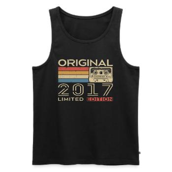 Retro 2017 Birthday Gift 2017 - Vintage 2017 - Men's Premium Organic Tank Top - black - Front - Michal (187cm)