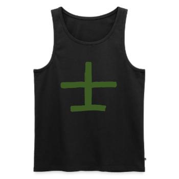 Samurai (Japanese kanji characters) - Men's Premium Organic Tank Top - black - Front - AI Model Male 178 light (178cm)