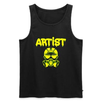 Sprayer Artist - Painter - Body Painter - Men's Premium Organic Tank Top - black - Front - AI Model Male 178 light (178cm)