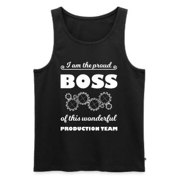 Das Produktions Team - Männer Premium Bio Tank Top - Schwarz - Vorne - Michal (187cm)