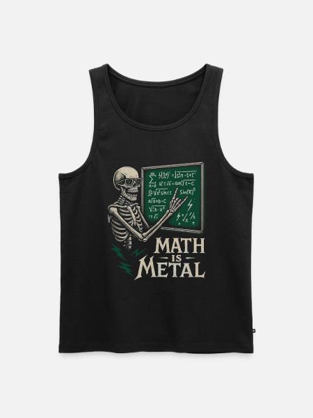 Math est une jupe de tableau noir squelette en métal - Débardeur bio Premium Homme - noir