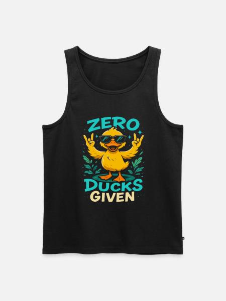 Zero Ducks Given Duck Theme Fun - Men's Premium Organic Tank Top - black