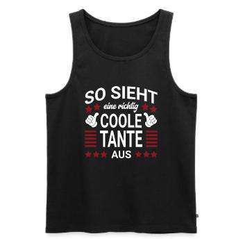Coole Tante Style - Männer Premium Bio Tank Top - Schwarz - Vorne - AI Model Male 178 light (178cm)