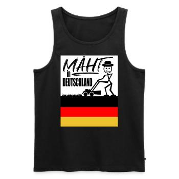 Mäht in Deutschland - Männer Premium Bio Tank Top - Schwarz - Vorne - Michal (187cm)