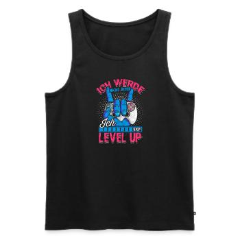 ICH WERDE NICHT ÄLTER ICH LEVEL UP - - Männer Premium Bio Tank Top - Schwarz - Vorne - Michal (187cm)