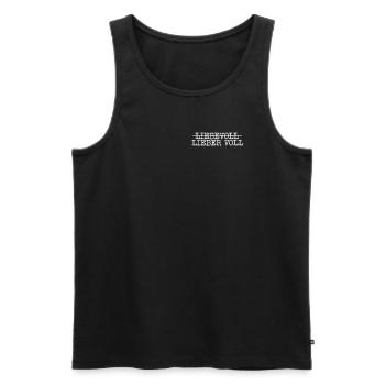 LIEBEVOLL LIEBER VOLL - Humor - Männer Premium Bio Tank Top - Schwarz - Vorne - Michal (187cm)