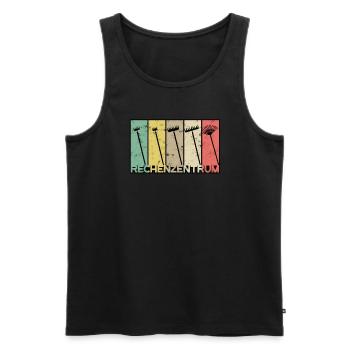 Rechenzentrum - IT - Männer Premium Bio Tank Top - Schwarz - Vorne - AI Model Male 178 light (178cm)