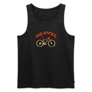 GRAVEL - cyclisme - Débardeur bio Premium Homme - noir - Devant - Michal (187cm)