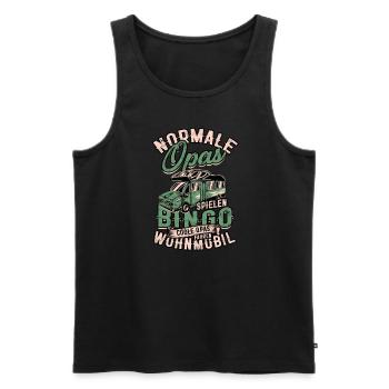 NORMALE OPAS SPIELEN BINGO COOLE OPAS WOHNMOBIL - - Männer Premium Bio Tank Top - Schwarz - Vorne - Michal (187cm)