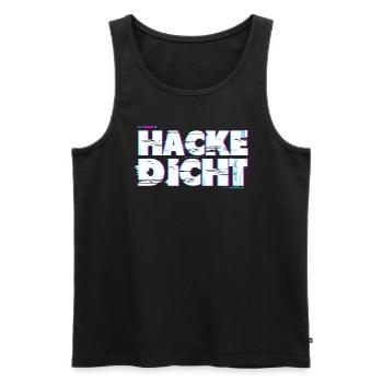 Hacke Dicht - Party - Männer Premium Bio Tank Top - Schwarz - Vorne - AI Model Male 178 light (178cm)
