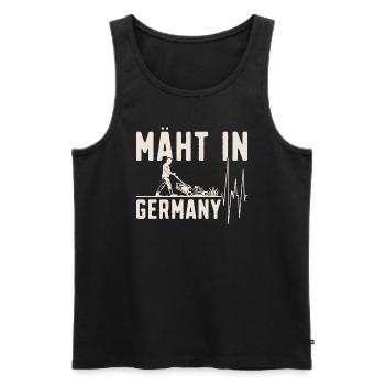 Mäht in Germany - Gartenarbeit - Männer Premium Bio Tank Top - Schwarz - Vorne - Michal (187cm)