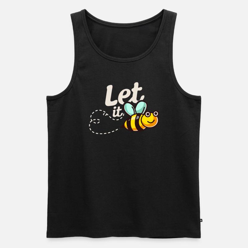 Let it BEE - Bienen - Männer Premium Bio Tank Top - Schwarz