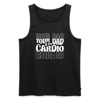 Ton père est mon cardio - Fitness - Débardeur bio Premium Homme - noir - Devant - Michal (187cm)
