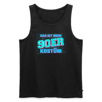Das Ist Mein 90er Kostüm - 90er Jahre - Männer Premium Bio Tank Top - Schwarz - Vorne - Michal (187cm)