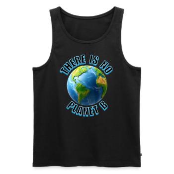 No Planet B - Men's Premium Organic Tank Top - black - Front - Michal (187cm)