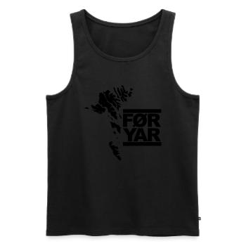 Faroe Islands - Men's Premium Organic Tank Top - black - Front - AI Model Male 178 light (178cm)