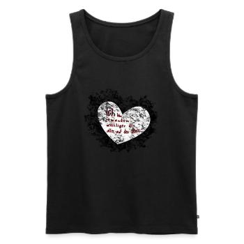 romantische liebeserklärung - Männer Premium Bio Tank Top - Schwarz - Vorne - AI Model Male 178 light (178cm)
