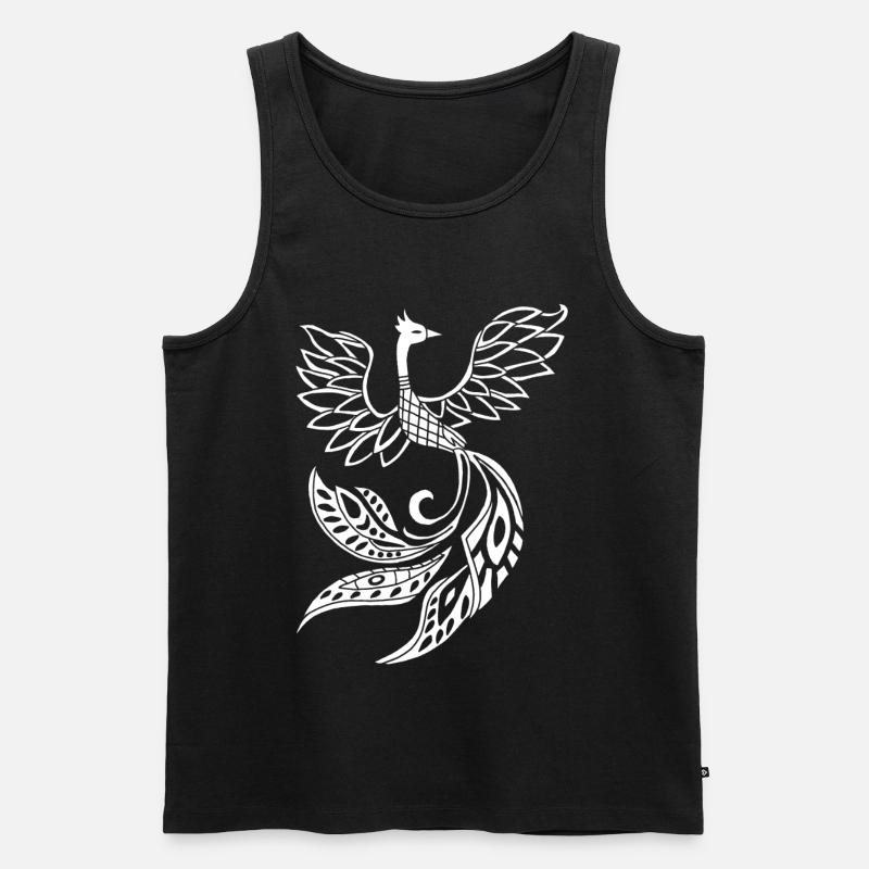 Weißer Phönixvogel - Männer Premium Bio Tank Top - Schwarz