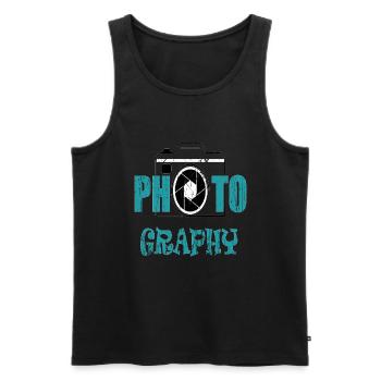 Photographer Photography Camera Photos - Men's Premium Organic Tank Top - black - Front - Michal (187cm)