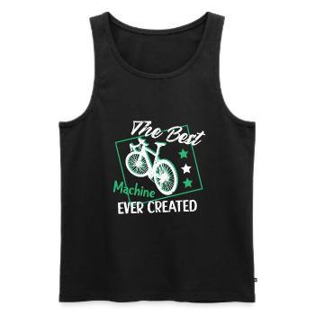 Fahrradfahrer Fahrrad Biker BMX - Männer Premium Bio Tank Top - Schwarz - Vorne - AI Model Male 178 light (178cm)
