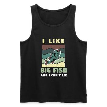 Pêcheur Pêcheur Pêche Canne à pêche Pêche Pêcheur - Débardeur bio Premium Homme - noir - Devant - Michal (187cm)