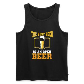 Beer Beer Drinker Party Pub Alcohol - Men's Premium Organic Tank Top - black - Front - Michal (187cm)