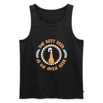 Bière Bière Drinker Party Pub Alcool - Débardeur bio Premium Homme - noir - Devant - Michal (187cm)