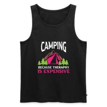 Camping Camper Zelten Wohmbobil Wohnwagen - Männer Premium Bio Tank Top - Schwarz - Vorne - Michal (187cm)